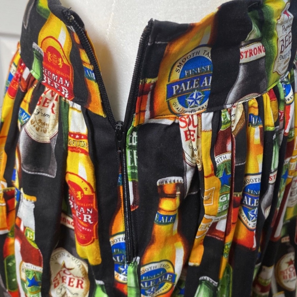 Beer bottle patterned skirt HAND MADE - Picture 5 of 6